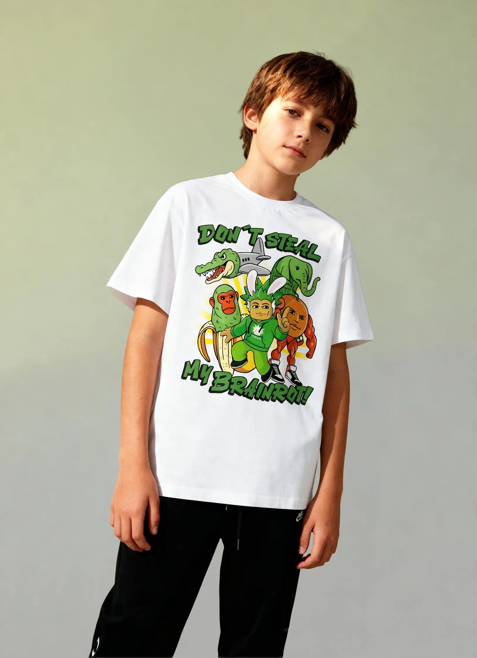 Brainrot Oversized T-Shirt Weiß